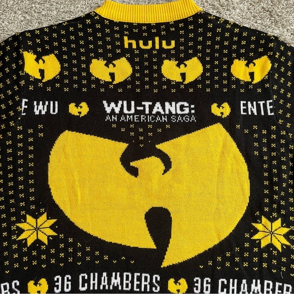 🔴 Wu-Tang Sweater Size XL Hulu x WuTang Collab Xmas Christmas Ghostface Killah - Picture 9 of 12